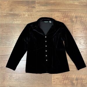 Harve Benard Black Velvet Blazer
